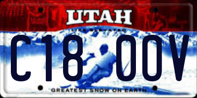 UT license plate C180OV
