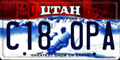 UT license plate C180PA