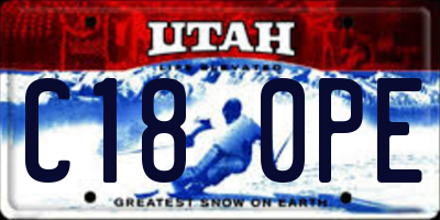 UT license plate C180PE