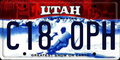UT license plate C180PH
