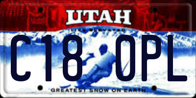 UT license plate C180PL