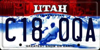 UT license plate C180QA