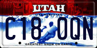 UT license plate C180QN