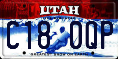 UT license plate C180QP