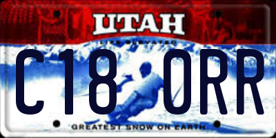 UT license plate C180RR