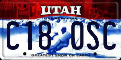 UT license plate C180SC