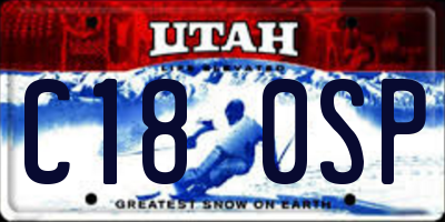 UT license plate C180SP