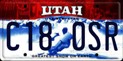 UT license plate C180SR