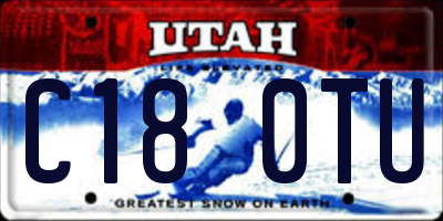 UT license plate C180TU