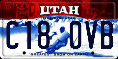 UT license plate C180VB