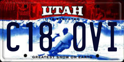 UT license plate C180VI