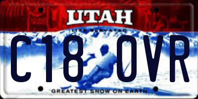 UT license plate C180VR
