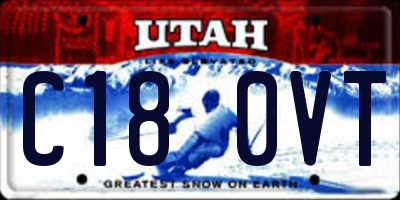 UT license plate C180VT