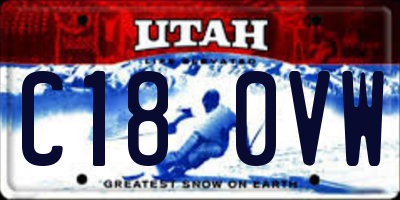 UT license plate C180VW