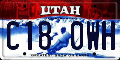 UT license plate C180WH