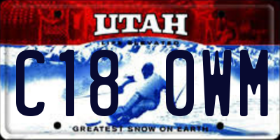 UT license plate C180WM