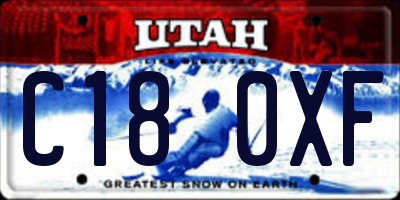 UT license plate C180XF