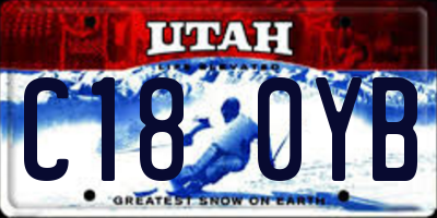 UT license plate C180YB
