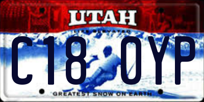 UT license plate C180YP