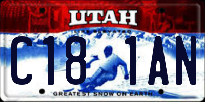 UT license plate C181AN