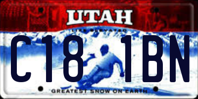 UT license plate C181BN