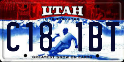 UT license plate C181BT