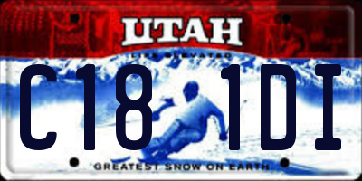 UT license plate C181DI
