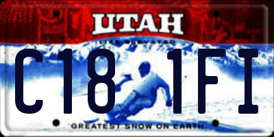 UT license plate C181FI