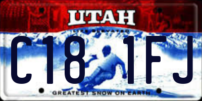 UT license plate C181FJ