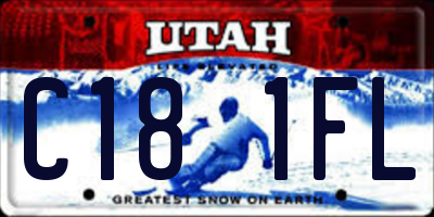 UT license plate C181FL