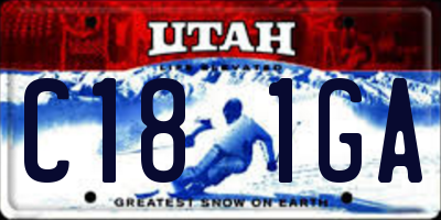 UT license plate C181GA