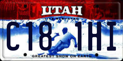 UT license plate C181HI