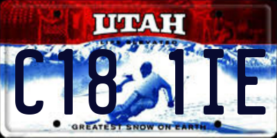 UT license plate C181IE