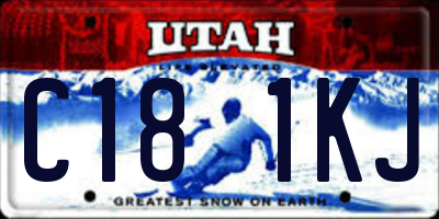 UT license plate C181KJ