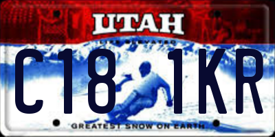 UT license plate C181KR