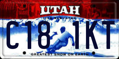 UT license plate C181KT
