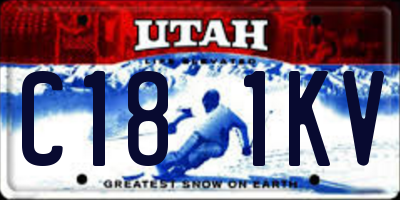UT license plate C181KV
