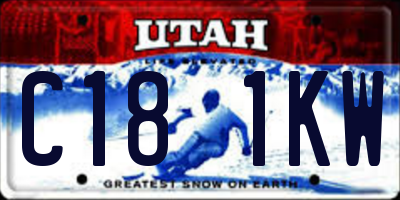 UT license plate C181KW