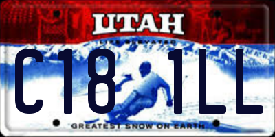 UT license plate C181LL