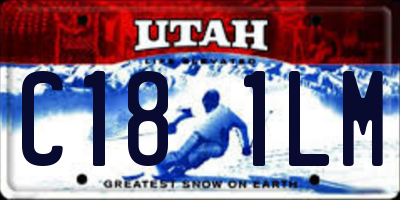 UT license plate C181LM