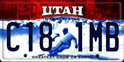 UT license plate C181MB