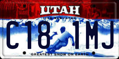 UT license plate C181MJ