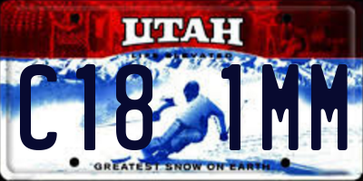 UT license plate C181MM