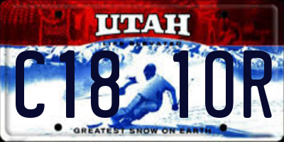 UT license plate C181OR
