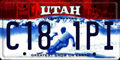 UT license plate C181PI