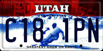 UT license plate C181PN