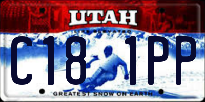 UT license plate C181PP