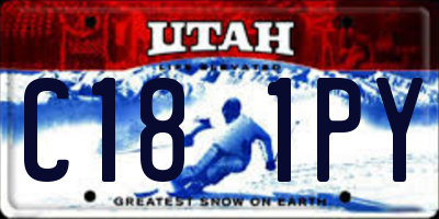 UT license plate C181PY