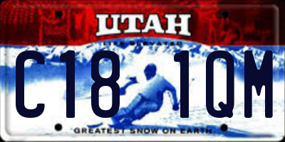 UT license plate C181QM