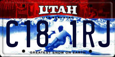 UT license plate C181RJ